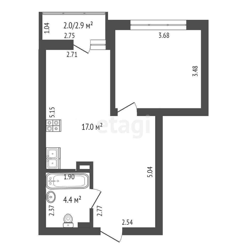 Купить 2-комнатную квартиру в Минске, ул. Белградская, д. 9, 77000 USD, код: 938838 - фото 6