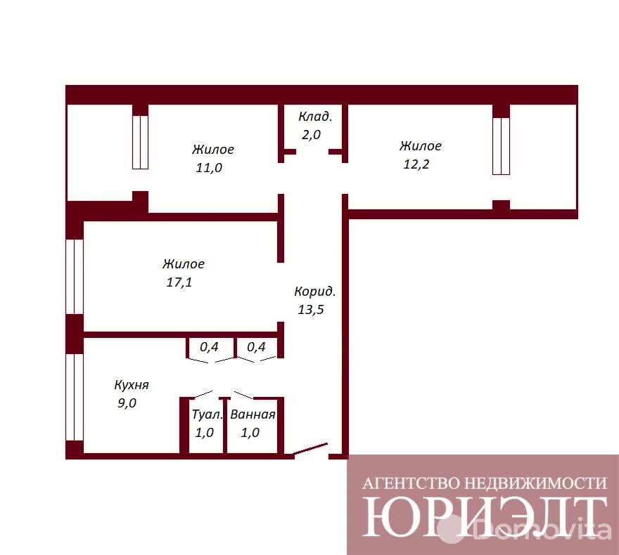 Продажа 3-комнатной квартиры в Бресте, ул. Луцкая, д. 3, 47000 USD, код: 984767 - фото 1