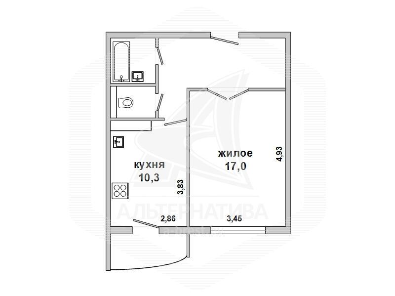 Купить 1-комнатную квартиру в Бресте, ул. Махновича, 46500 USD, код: 788299 - фото 4