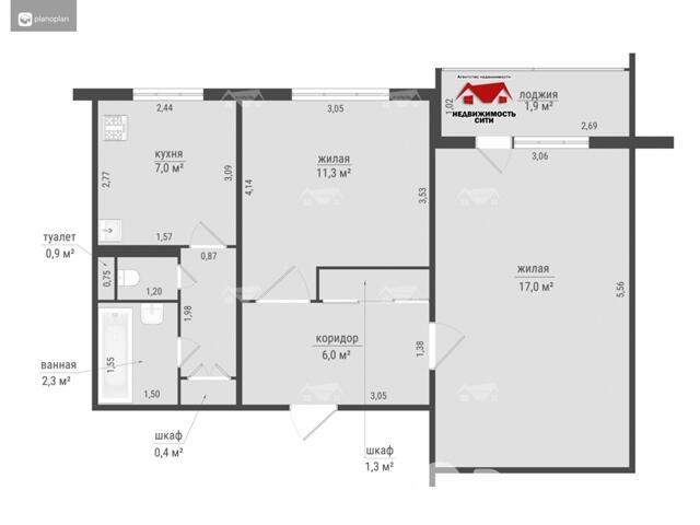 Купить 2-комнатную квартиру в Солигорске, пр-т Мира, д. 19, 35300 USD, код: 1007192 - фото 3
