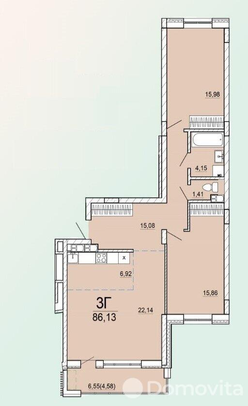 Купить 3-комнатную квартиру в Минске, ул. Нововиленская, д. 51, 131779 USD, код: 965719 - фото 3