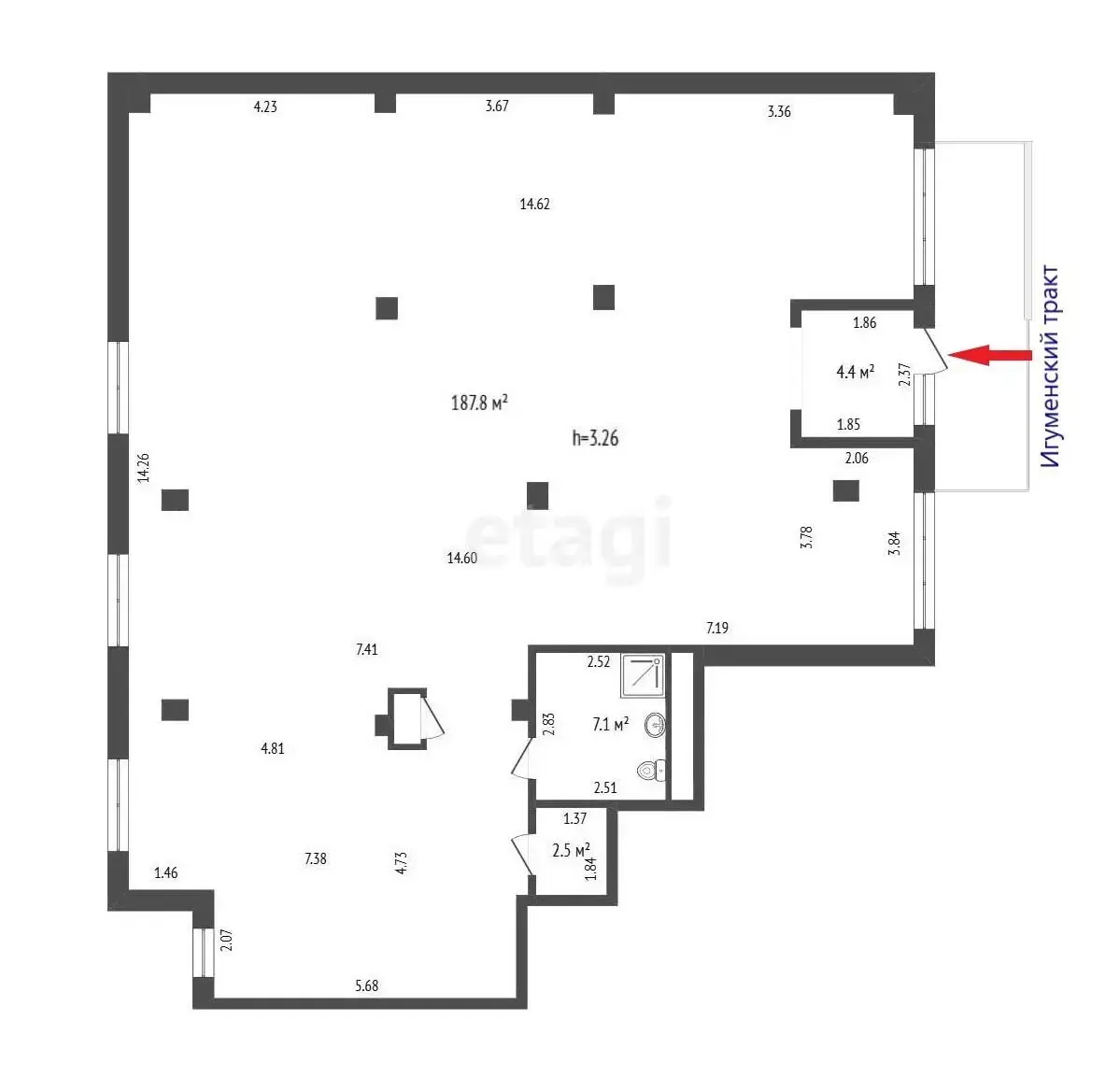 офис, Минск, Игуменский тр-т, д. 13, стоимость аренды 9 764 р./мес.