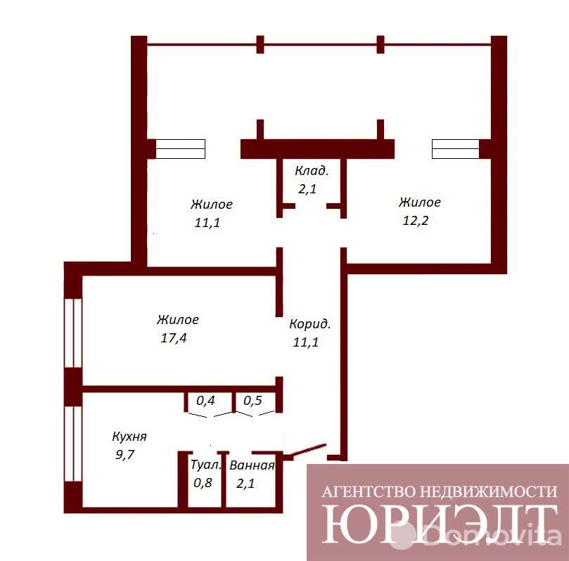 Цена продажи квартиры, Брест, ул. МОПРа, д. 1