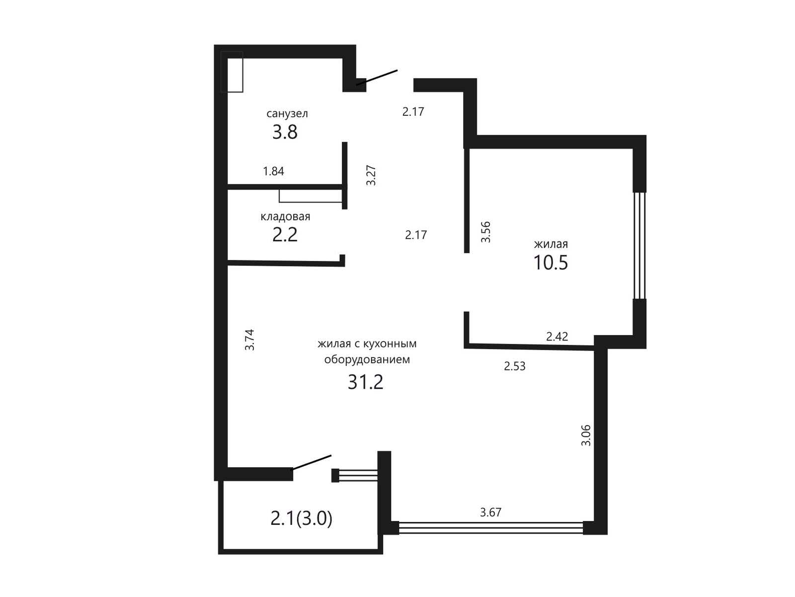 Продажа 3-комнатной квартиры в Минске, ул. Михаила Савицкого, д. 4, 105000 USD, код: 1011106 - фото 2