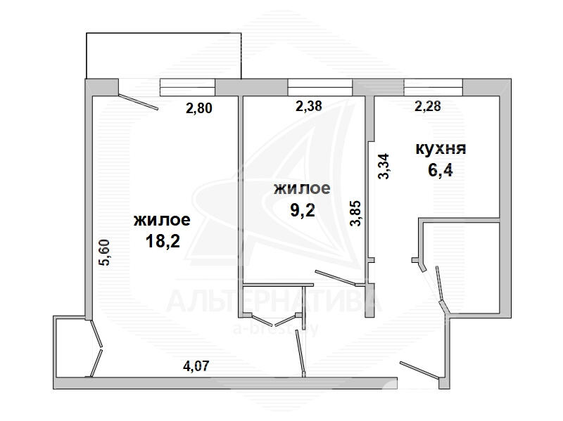 Купить 2-комнатную квартиру в Приозерском, , 19500 USD, код: 855863 - фото 2