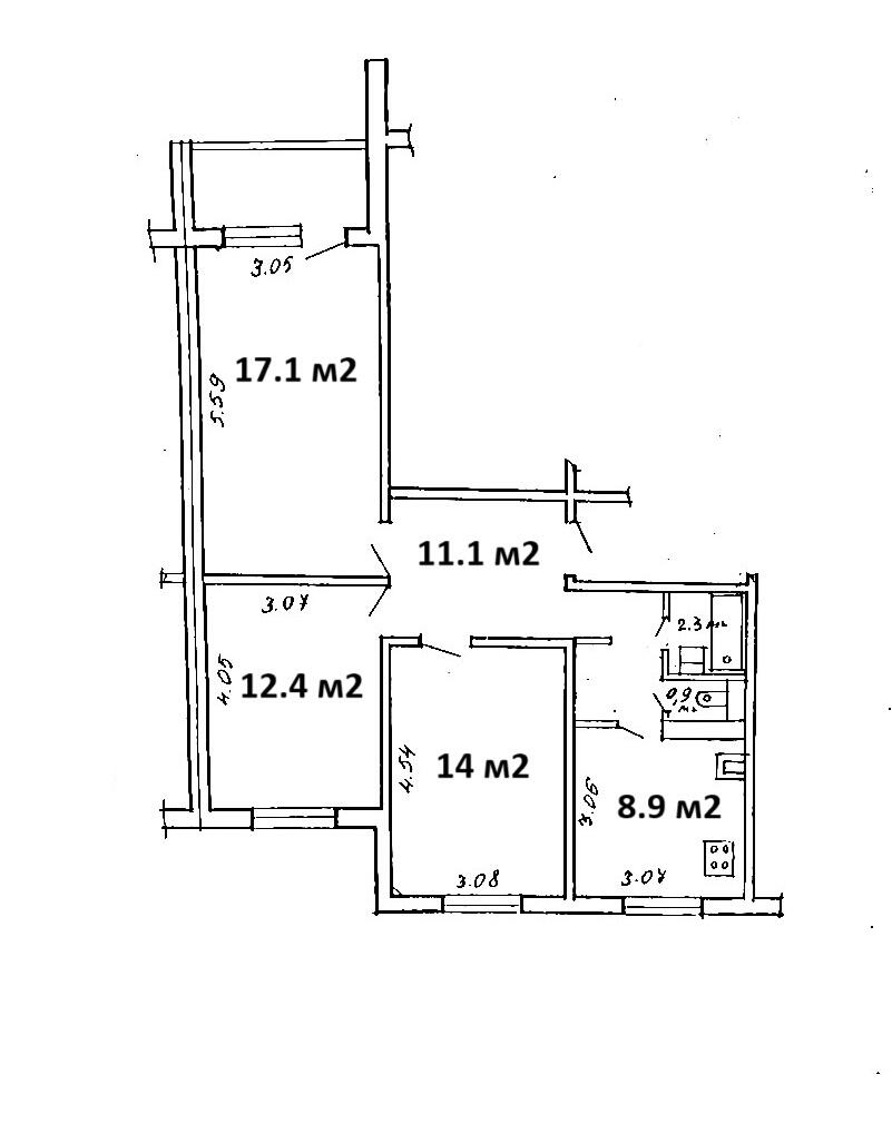 квартира, Минск, ул. Якубовского, д. 26/4, стоимость продажи 374 077 р.