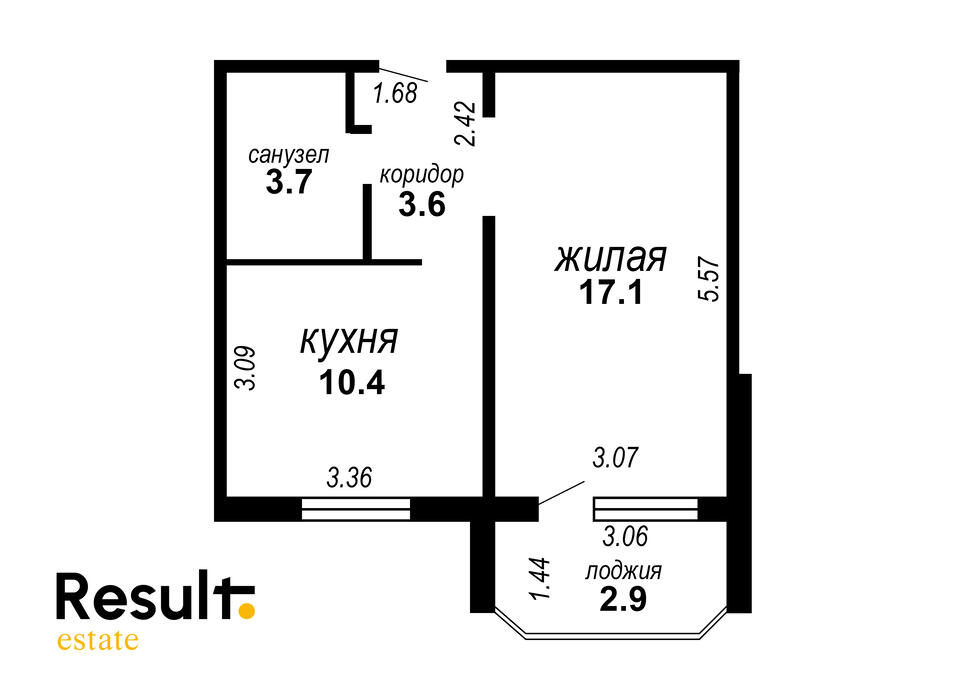 Продажа 1-комнатной квартиры в Лесном, ул. Н.Н.Александрова, д. 2, 57700 USD, код: 1105029 - фото 2