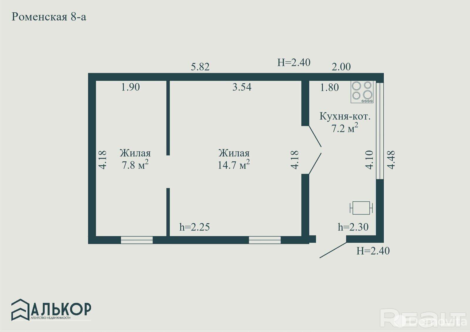 Продажа 2-комнатной квартиры в Минске, ул. Роменская, д. 8/А, 32000 USD, код: 967839 - фото 1
