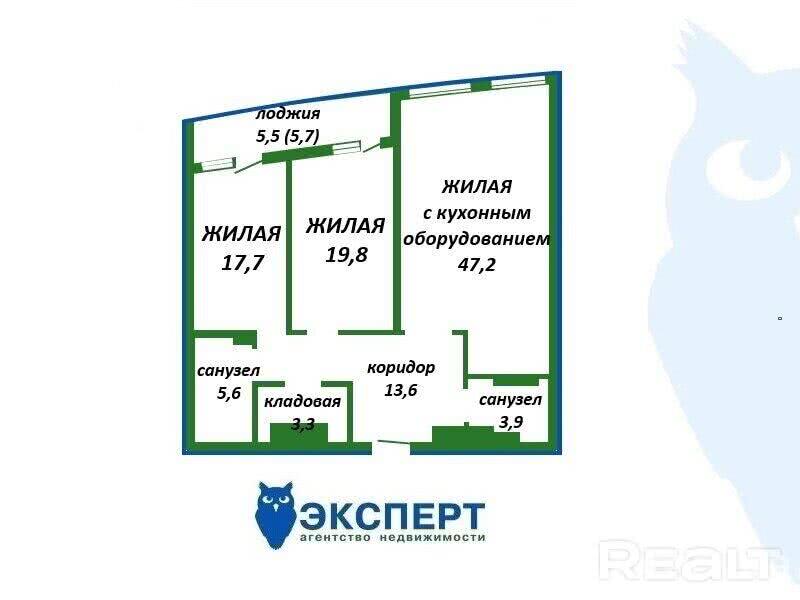 Стоимость продажи квартиры, Минск, пр-т Победителей, д. 115