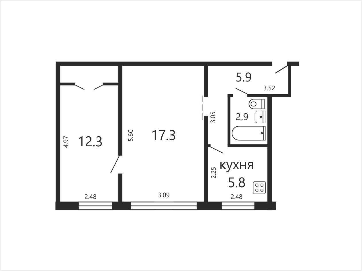 квартира, Минск, пр-т Пушкина, д. 22 