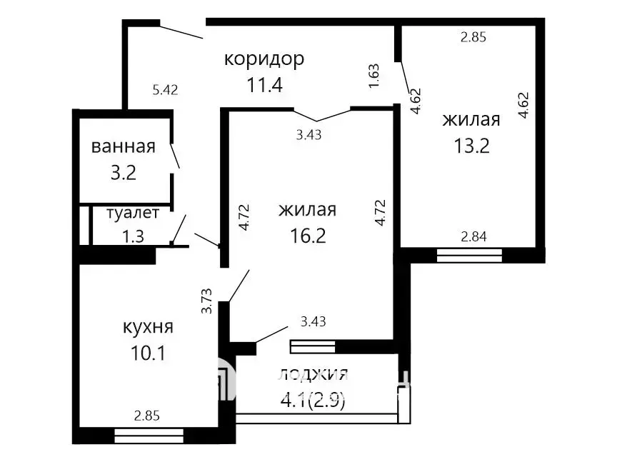Купить 2-комнатную квартиру в Минске, ул. Владислава Сырокомли, д. 30, 87000 USD, код: 1136272 - фото 2