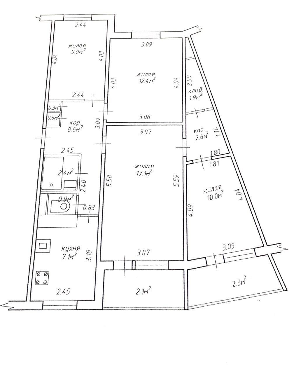 Продажа 4-комнатной квартиры в Минске, ул. Алибегова, д. 3, 94900 USD, код: 1075701 - фото 1