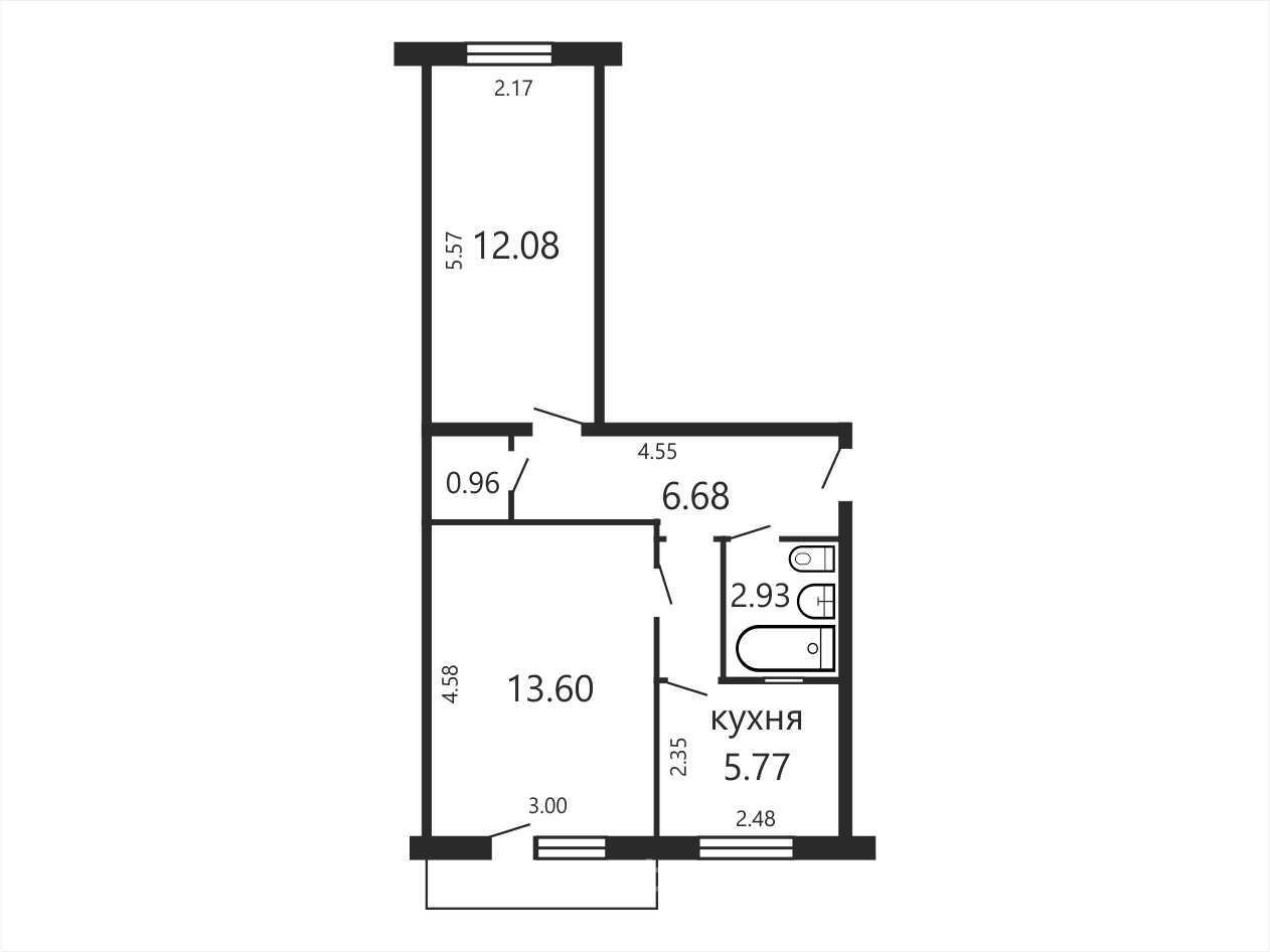 Продажа 2-комнатной квартиры в Минске, ул. Кедышко, д. 23/А, 62000 USD, код: 981628 - фото 2