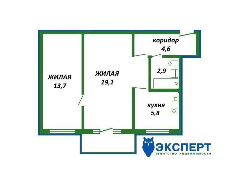 Продажа 2-комнатной квартиры в Минске, ул. Кнорина, д. 8/А, 56700 USD, код: 1018711 - фото 1