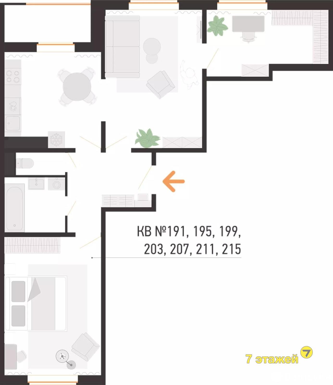 Продажа 3-комнатной квартиры в Копище, ул. Михаила Миля, д. 1.8, 127338 USD, код: 1039263 - фото 6