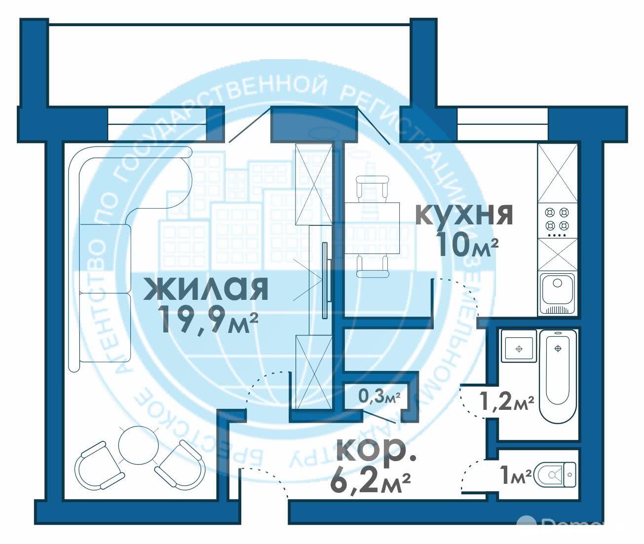 квартира, Лесная, ул. 17 Сентября, д. 3, стоимость продажи 20 853 р.