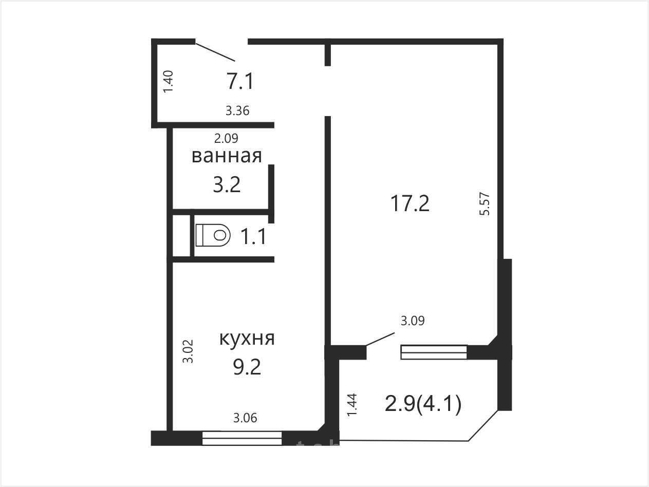 Купить 1-комнатную квартиру в Минске, ул. Одесская, д. 4, 62000 USD, код: 1033722 - фото 2