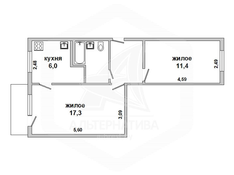 Продажа 2-комнатной квартиры в Бресте, ул. Московская, 38900 USD, код: 816182 - фото 2