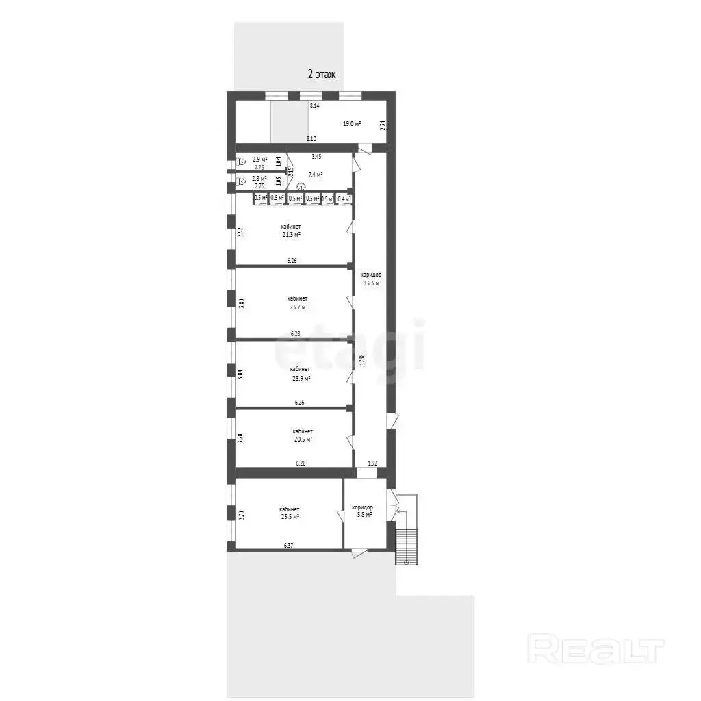 Купить офис на пер. Твердый 1-й, д. 13 в Минске, 1280000BYN, код 10515 - фото 7