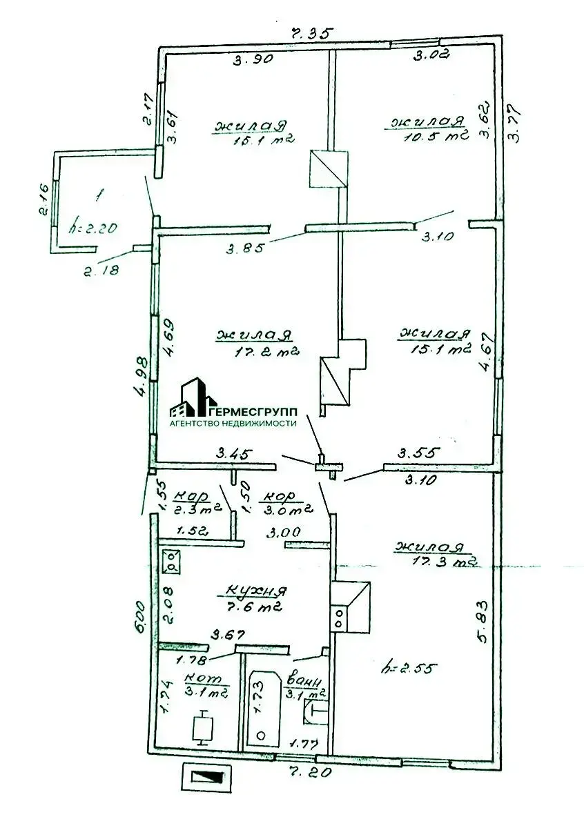 Цена продажи дома, Кобрин, ул. Куйбышева