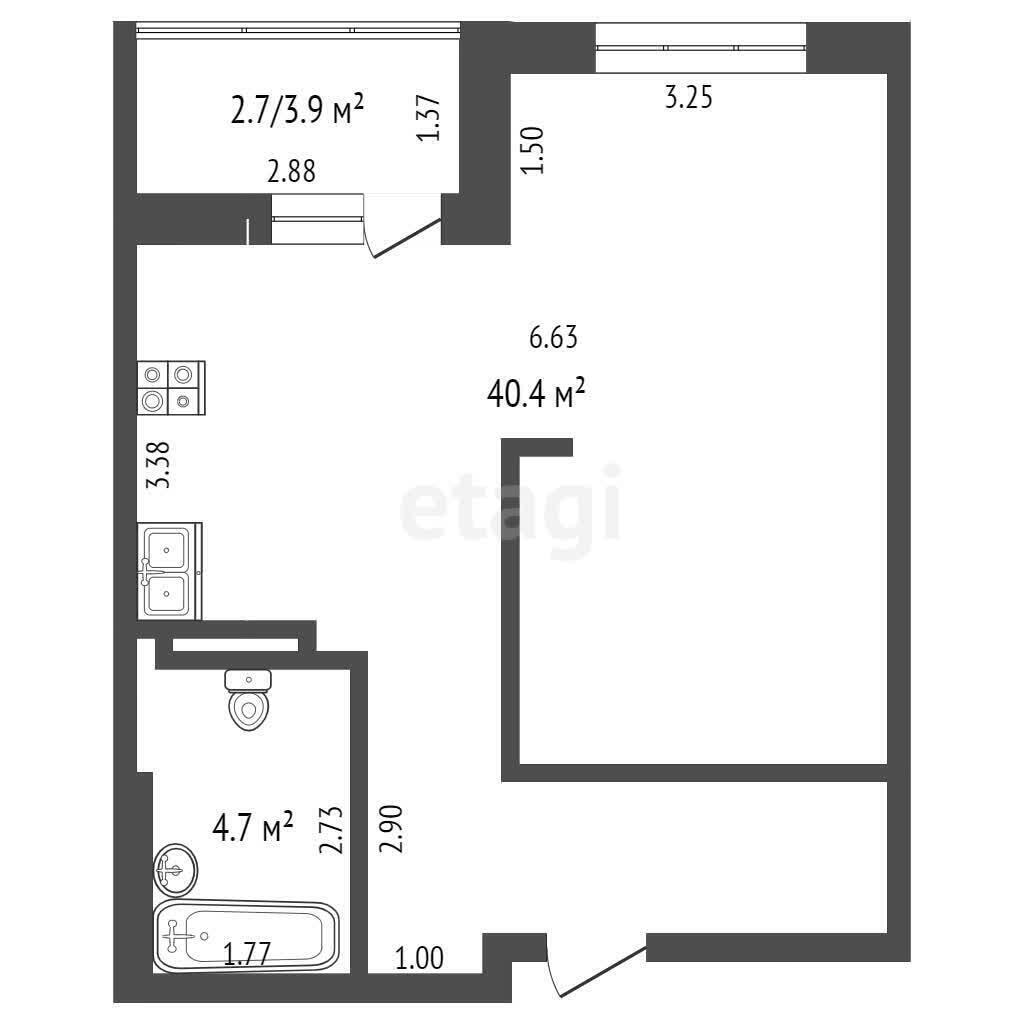 Купить 1-комнатную квартиру в Минске, ул. Прилукская, д. 60, 99000 USD, код: 1009181 - фото 2
