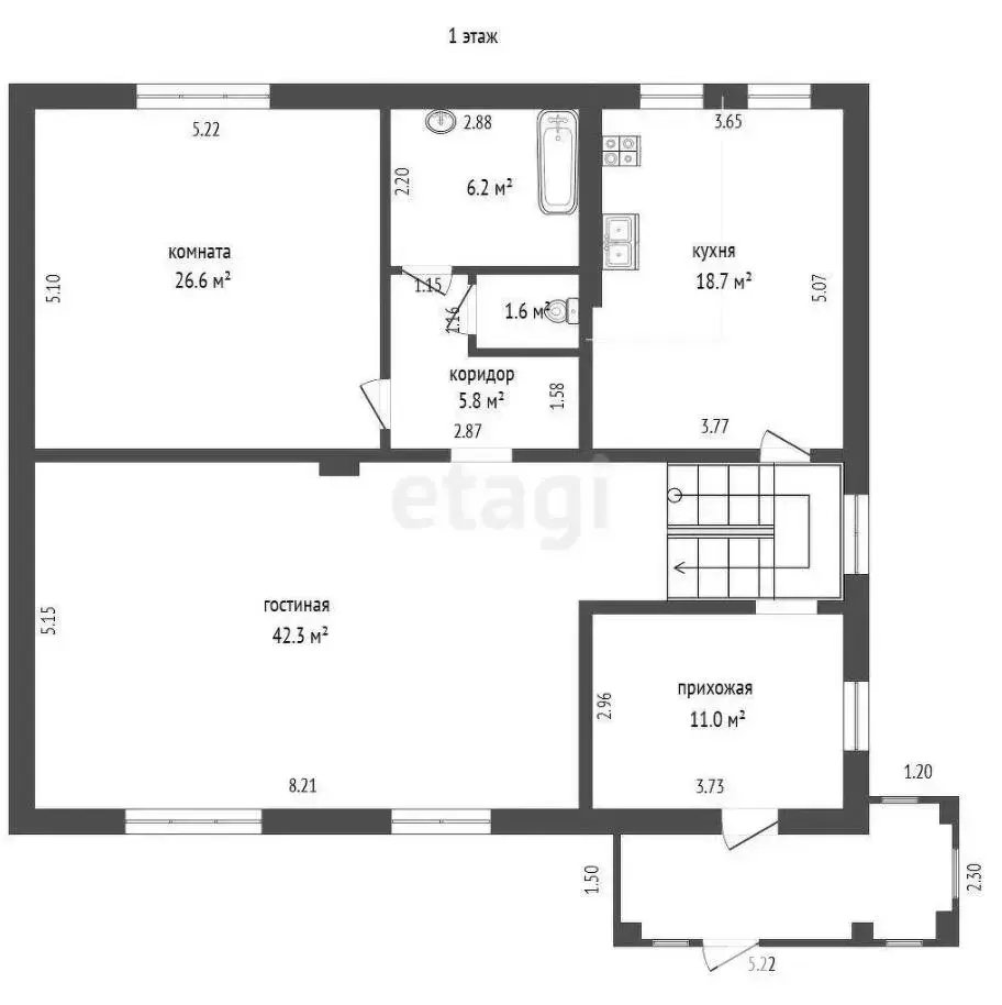 Стоимость продажи коттеджа, Юхновка, ул. Полевая, д. 3
