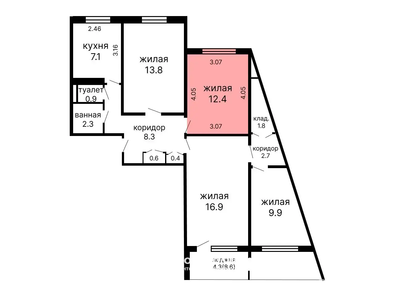 Цена продажи комнаты, Минск, ул. Алтайская, д. 64/1