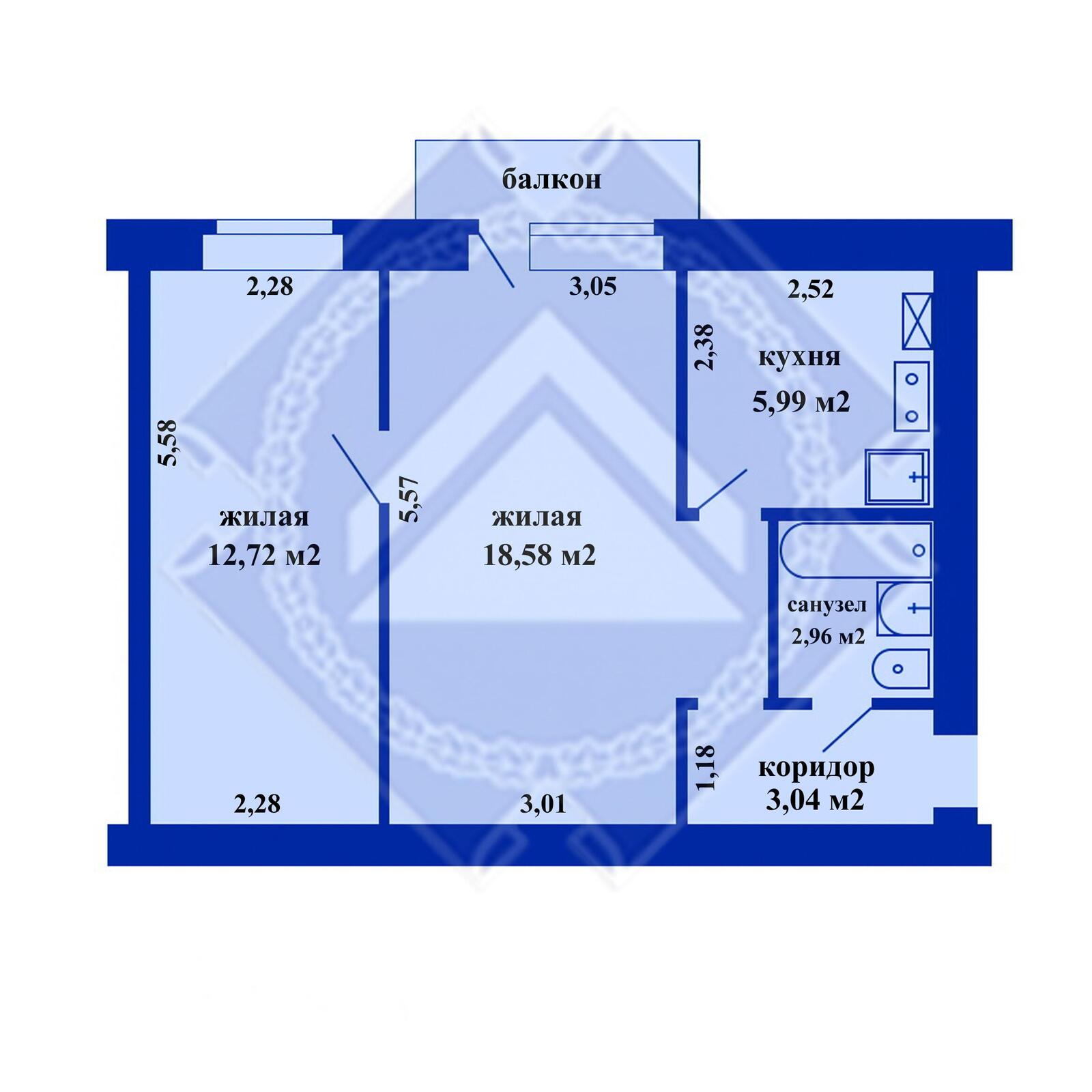 Купить 2-комнатную квартиру в Минске, ул. Козыревская, д. 33, 56000 USD, код: 1100149 - фото 2