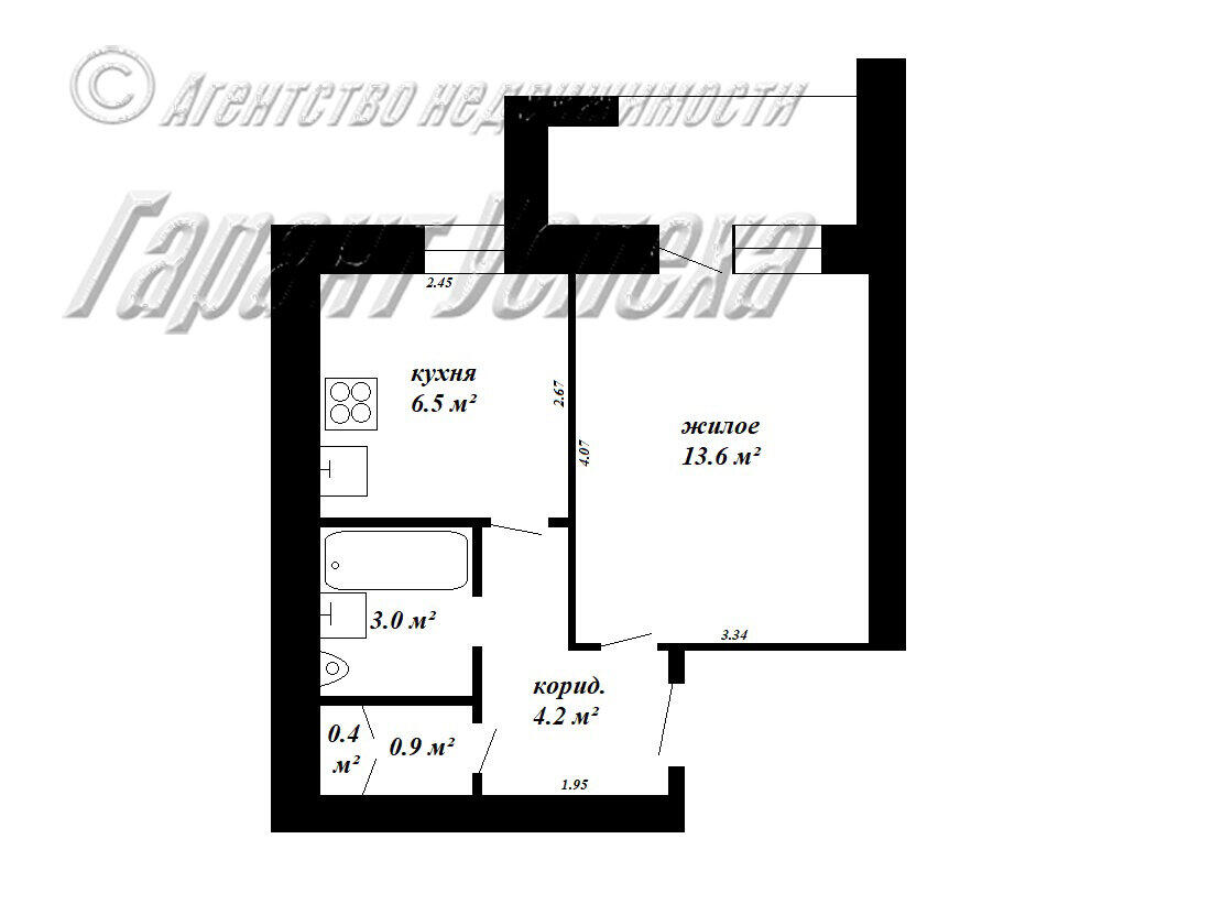 Продажа 1-комнатной квартиры в Бресте, ул. Лейтенанта Рябцева, 23900 USD, код: 917890 - фото 1