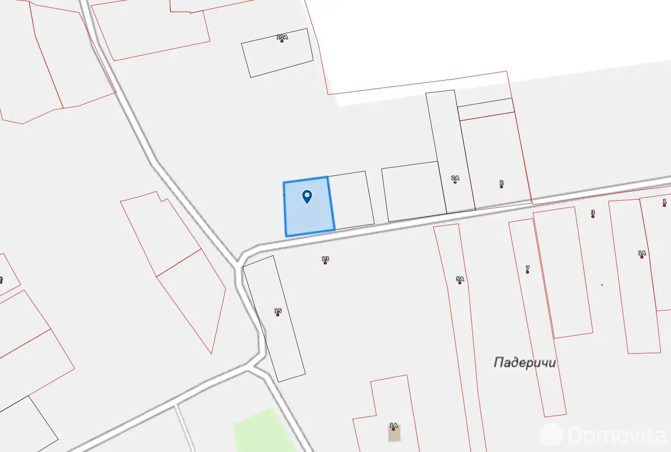 Цена продажи участка, Падеричи, 