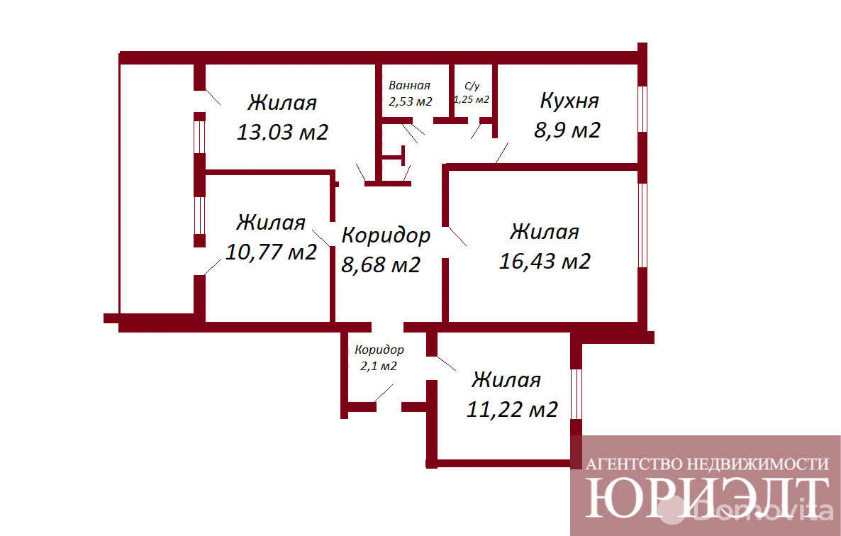 Стоимость продажи квартиры, Бобруйск, ул. Гагарина, д. 7