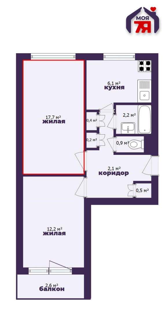 Продажа комнаты в Минске, ул. Голодеда, д. 39/3, цена 20900 USD, код 6260 - фото 1