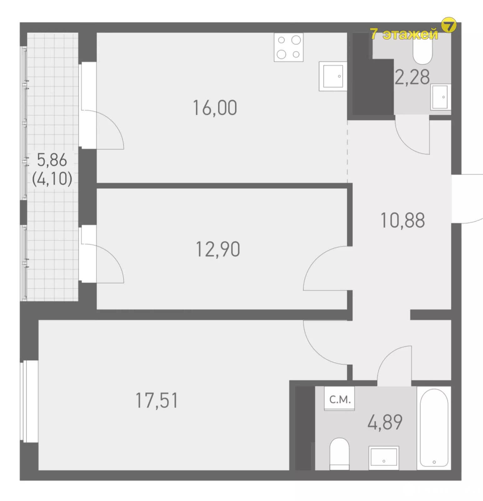Продажа 3-комнатной квартиры в Копище, ул. Николая Камова, д. 7.36, 100368 USD, код: 997335 - фото 2