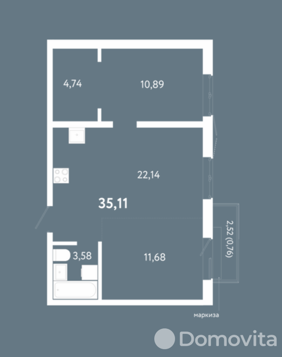 Продажа 3-комнатной квартиры в Колодищах, б-р Зелёной Гавани, д. 4/4, 91624 USD, код: 997129 - фото 2