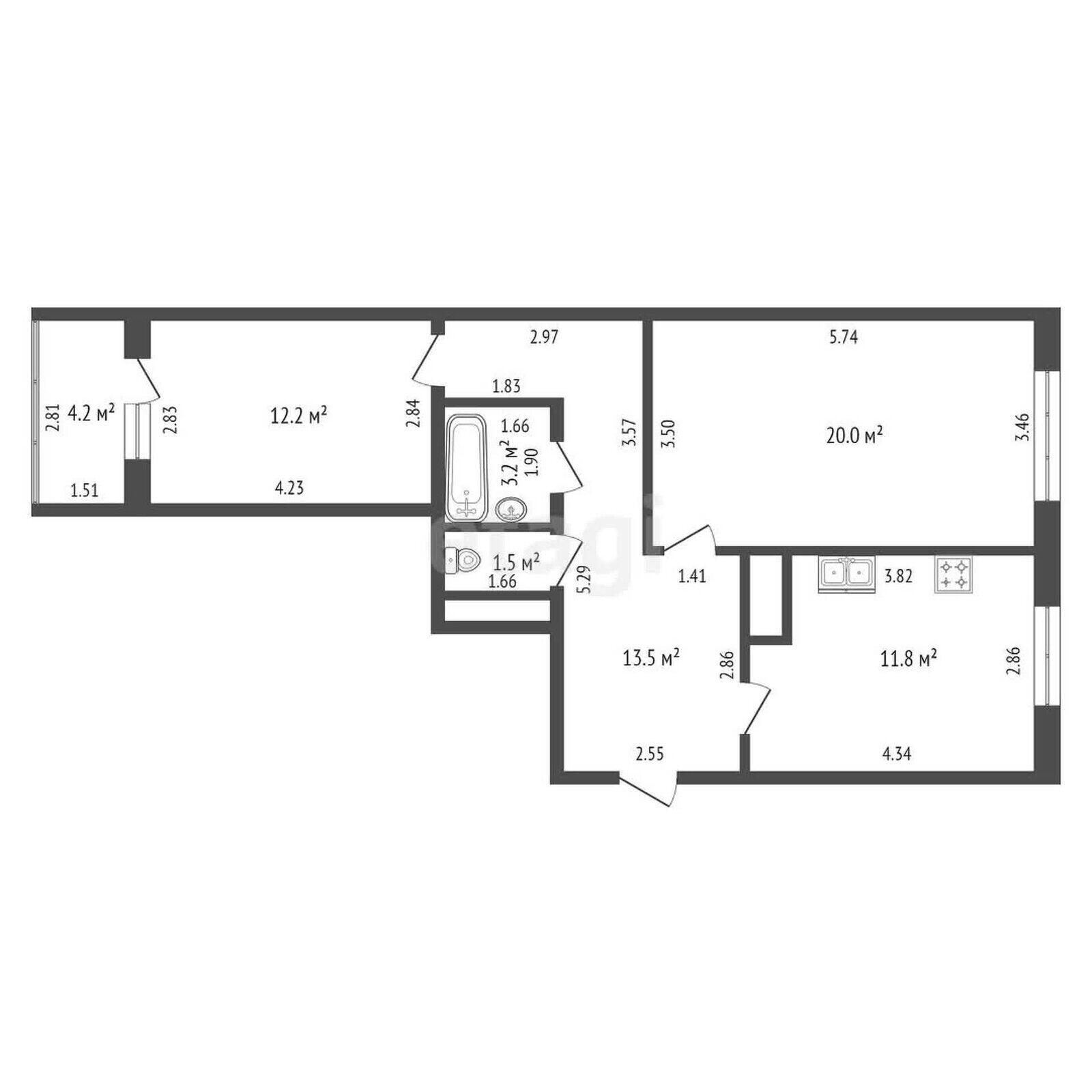 Купить 2-комнатную квартиру в Прилуках, ул. Майская, д. 6, 64900 USD, код: 1001710 - фото 2