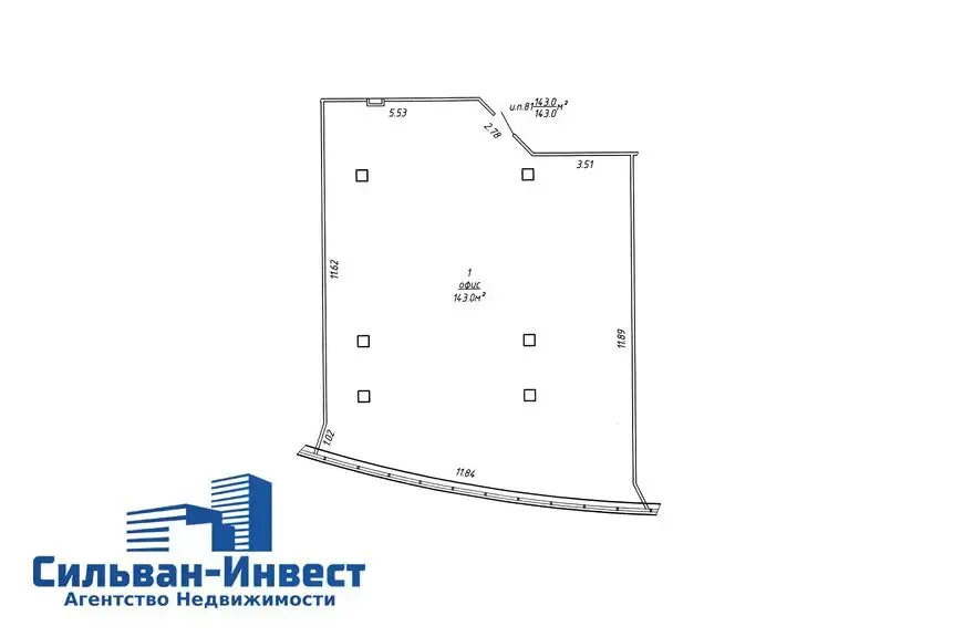 Аренда офиса на ул. Сурганова, д. 61 в Минске, 1287USD, код 12052 - фото 2