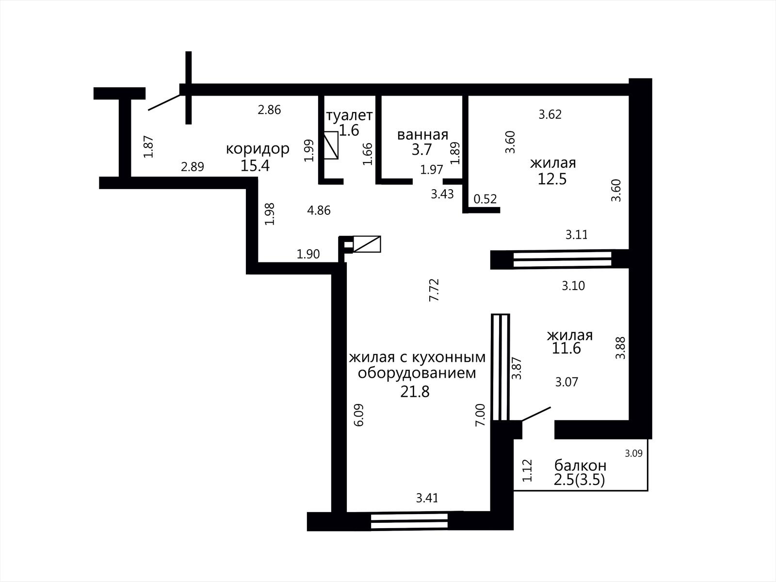 Купить 3-комнатную квартиру в Минске, ул. Щорса, д. 4/Б, 119800 USD, код: 1056898 - фото 2