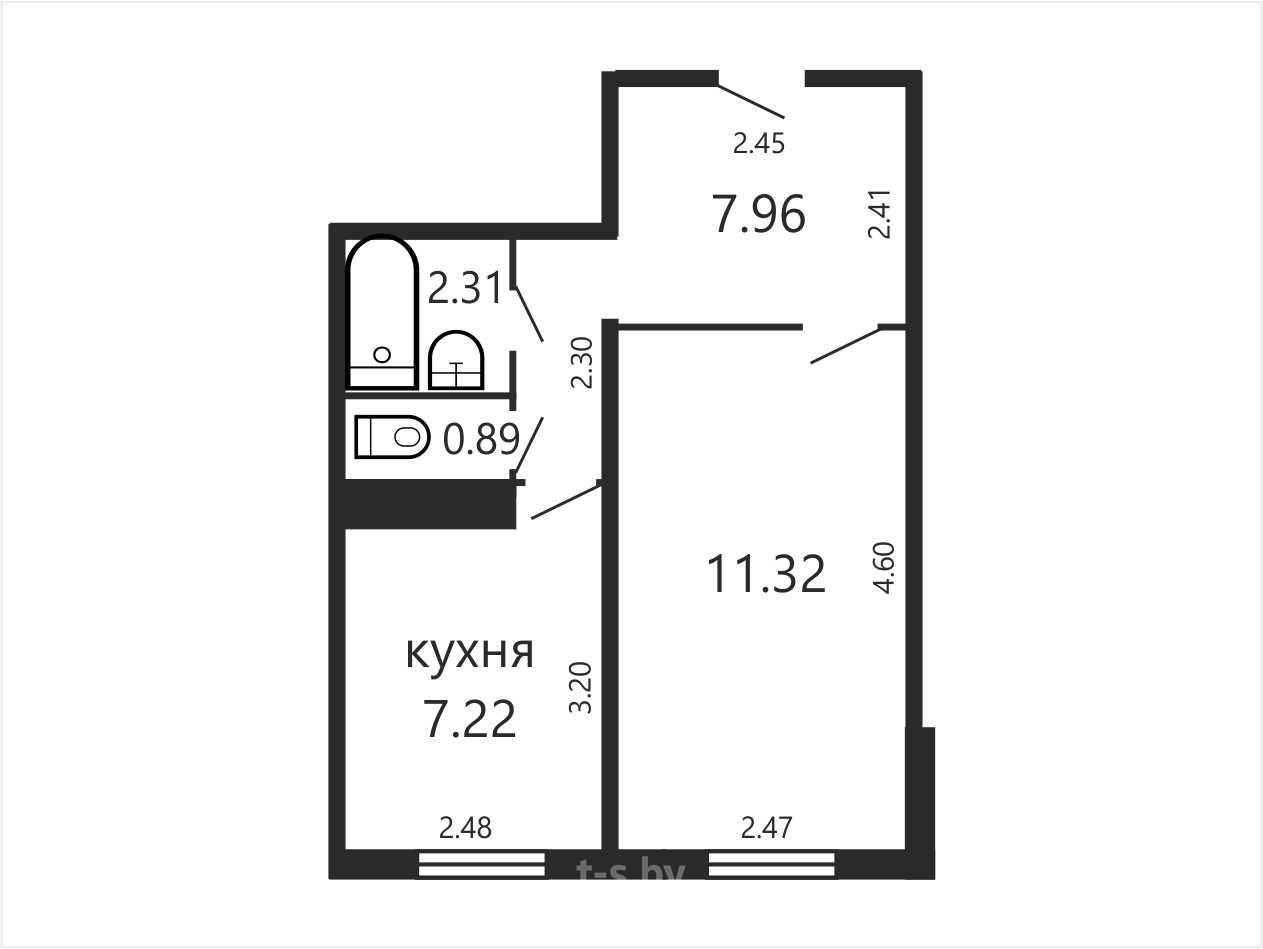 квартира, Минск, ул. Максима Богдановича, д. 55 на ст. метро Площадь Победы