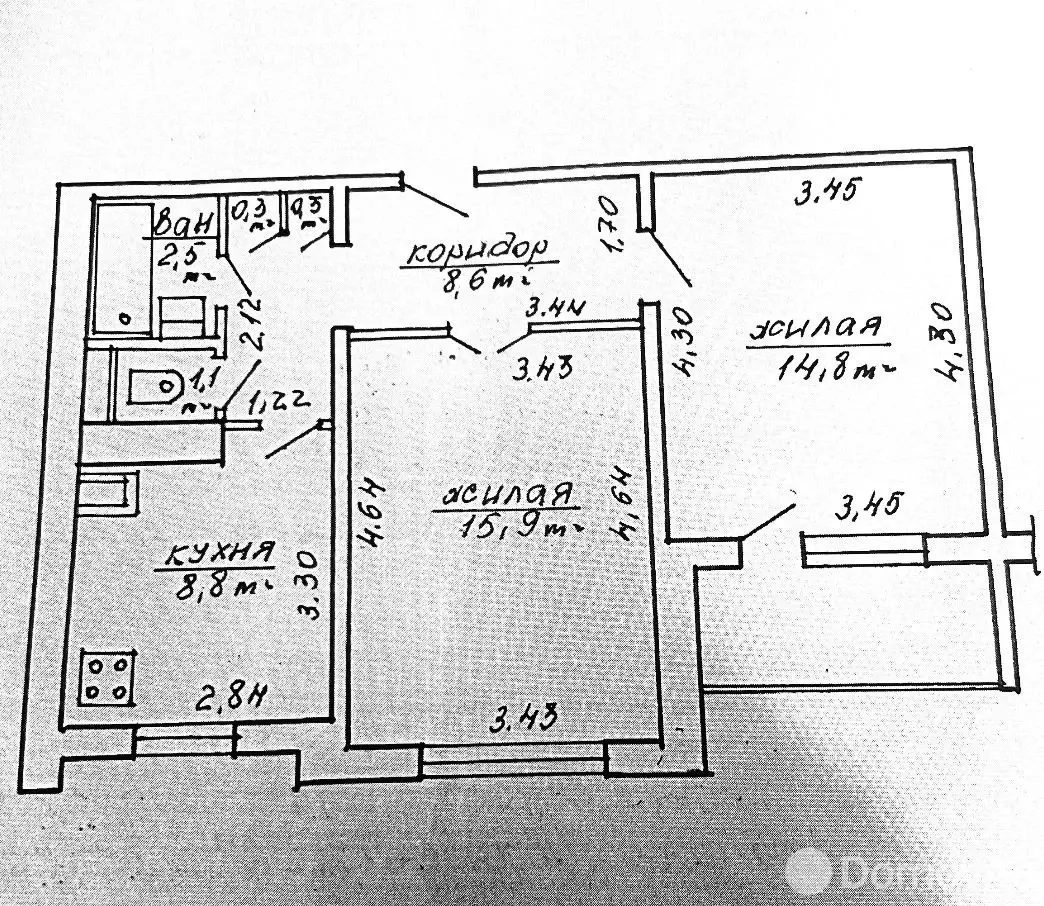 Снять 2-комнатную квартиру в Минске, ул. Притыцкого, д. 94, 450USD, код 149323 - фото 12