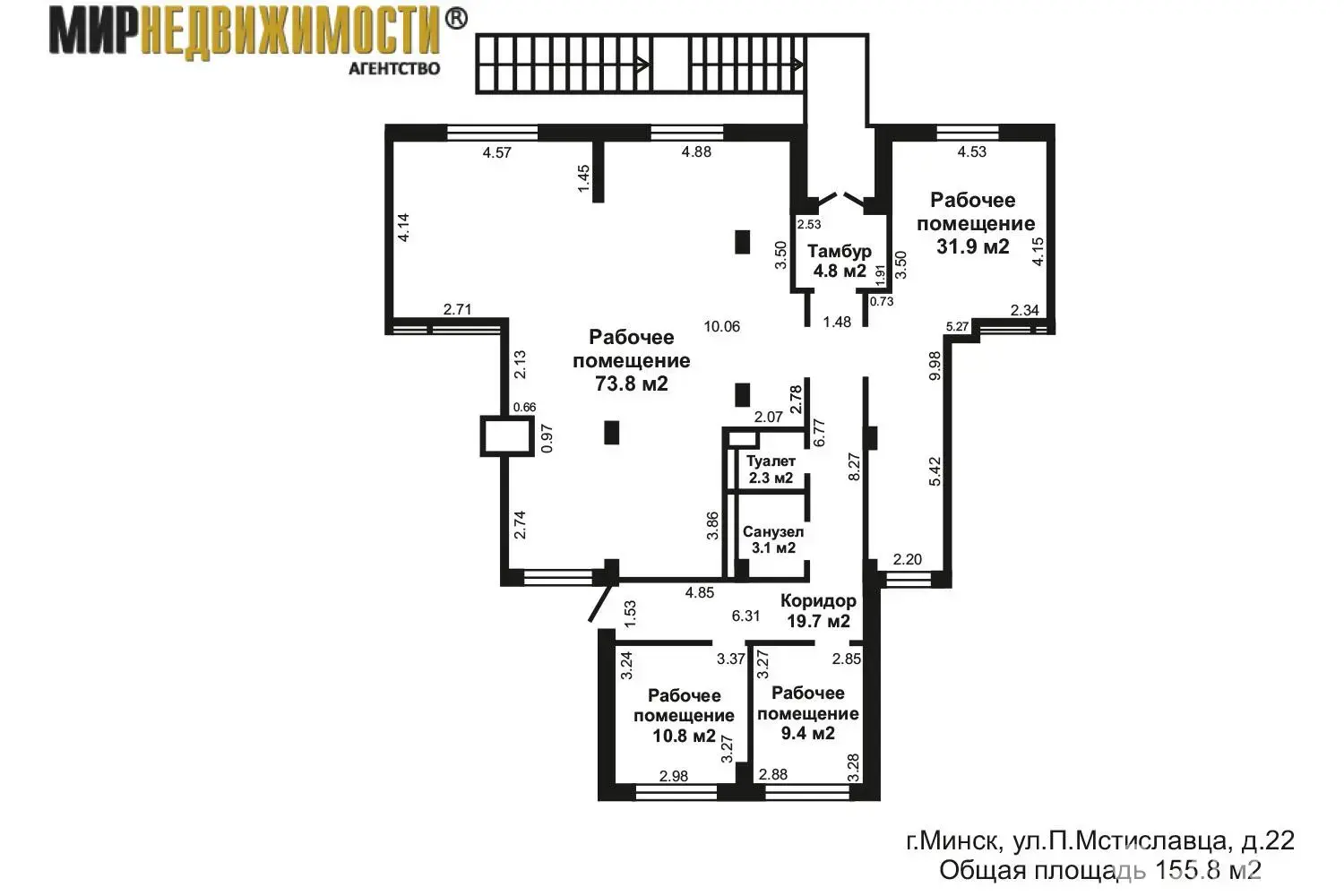 Продажа торгового помещения на ул. Петра Мстиславца, д. 22 в Минске, 399000USD, код 997825 - фото 18