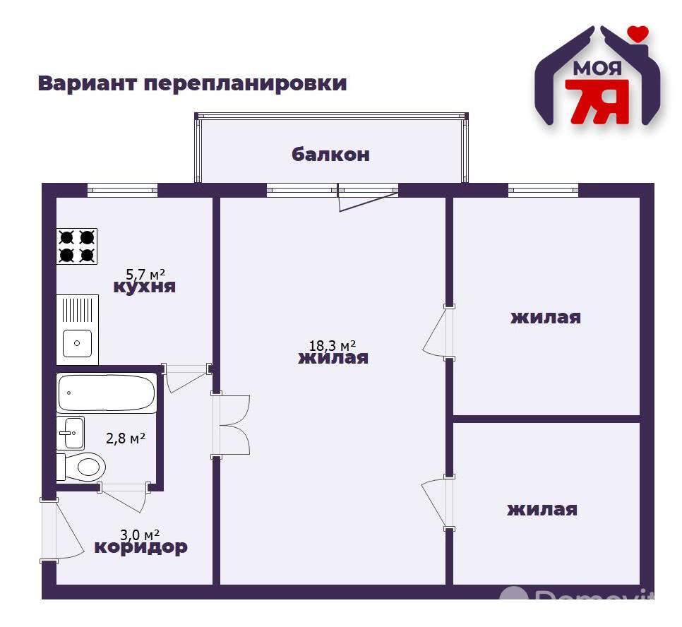 Стоимость продажи квартиры, Минск, пр-т Жукова, д. 21/1