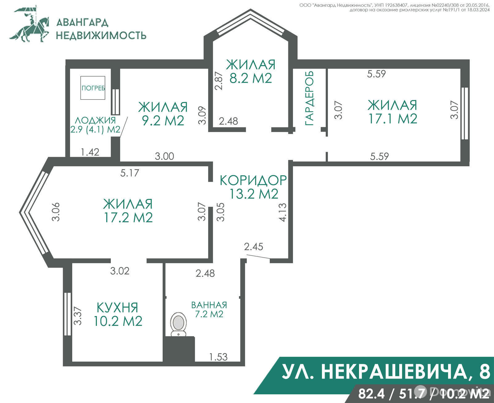 Стоимость продажи квартиры, Минск, ул. Некрашевича, д. 8