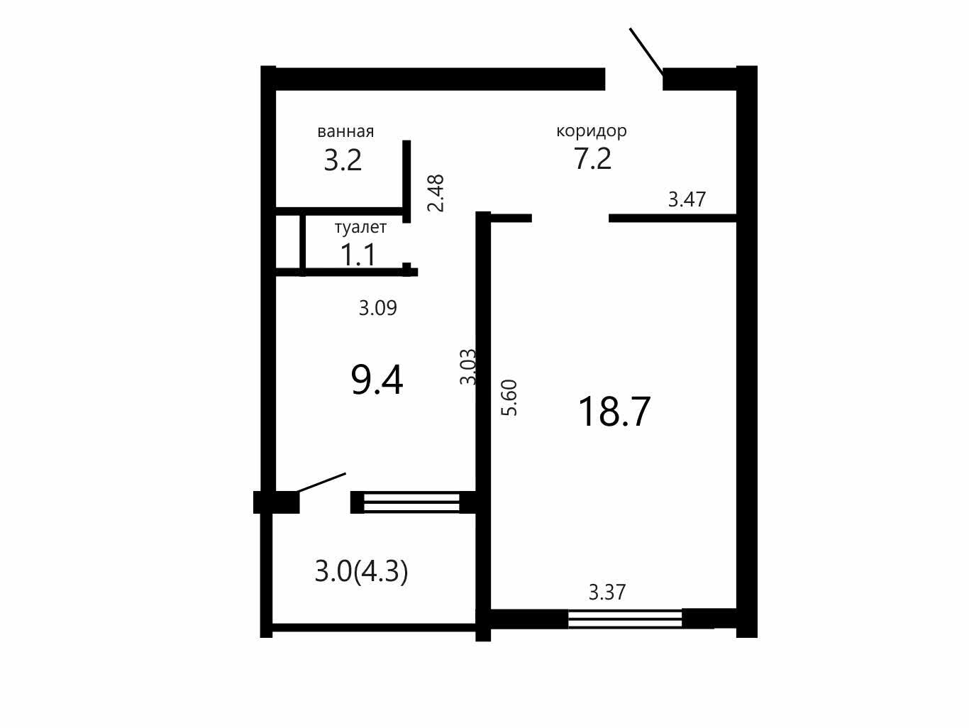 Продажа 1-комнатной квартиры в Фаниполе, ул. Мира, д. 5, 56500 USD, код: 1019111 - фото 2