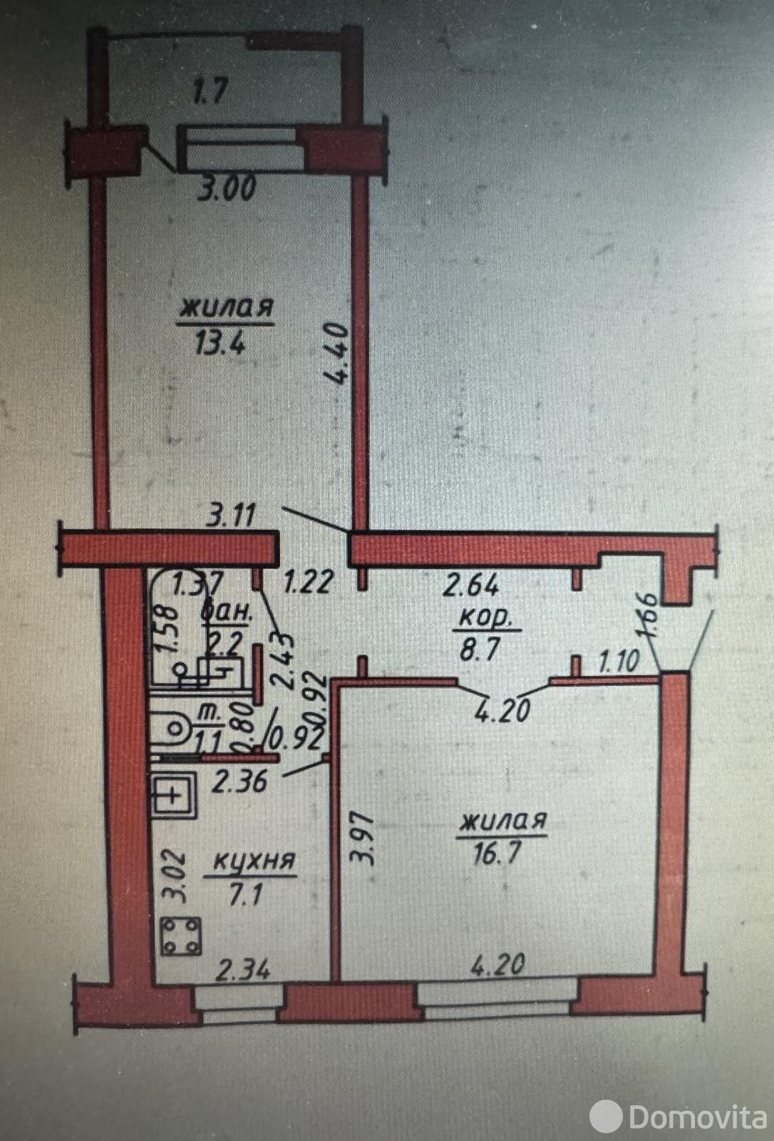 Купить 2-комнатную квартиру в Орше, ул. Мира, д. 59/А, 26500 USD, код: 1014439 - фото 1