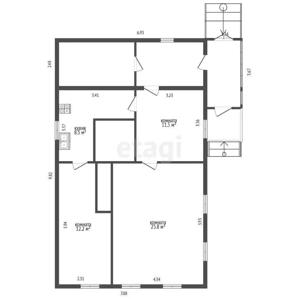 дом, Стукатичи,