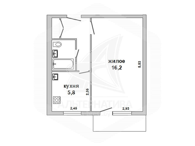 квартира, Малорита, , стоимость продажи 42 169 р.