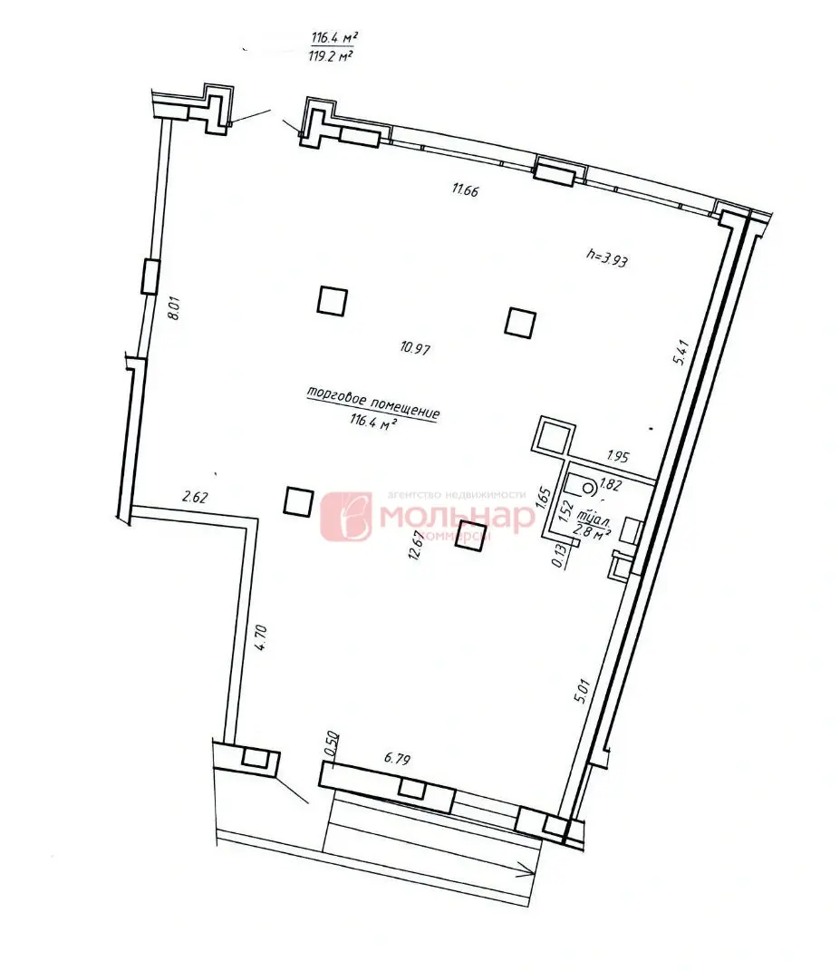 Аренда торговой точки на пр-т Дзержинского, д. 115 в Минске, 1549EUR, код 967224 - фото 6