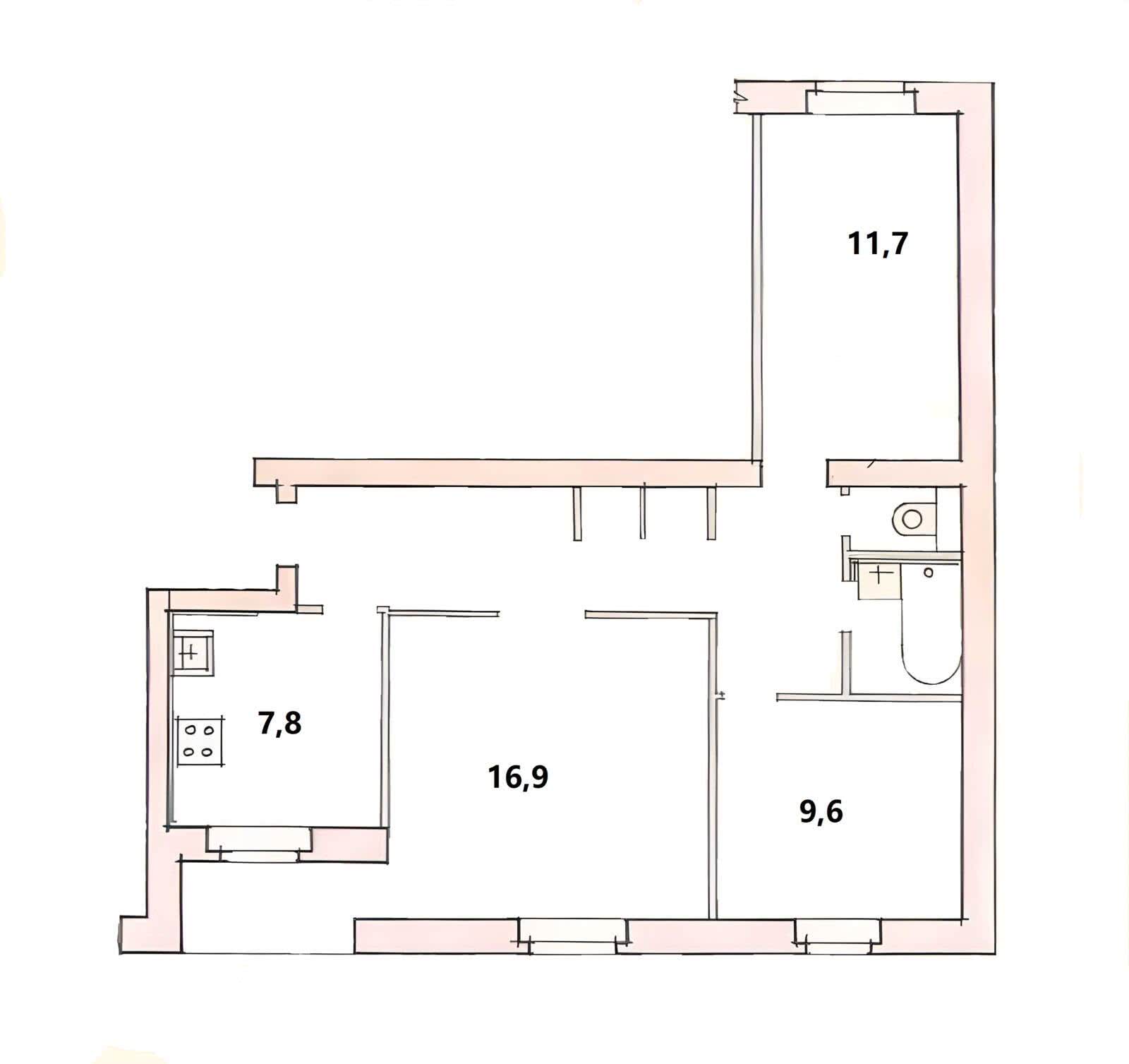 Продажа 3-комнатной квартиры в Колодищах, ул. Геофизика, д. 26, 52000 USD, код: 1010298 - фото 1