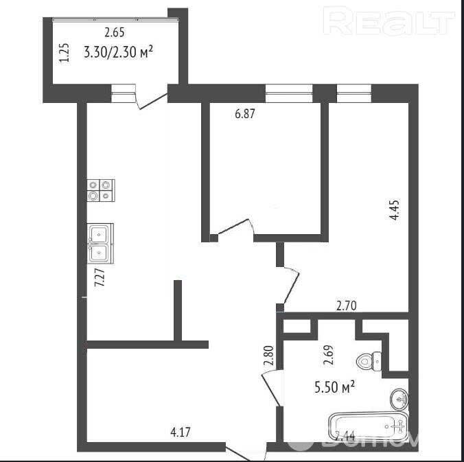 Продажа 2-комнатной квартиры в Копище, ул. Братьев Райт, д. 1, 96000 USD, код: 920518 - фото 3