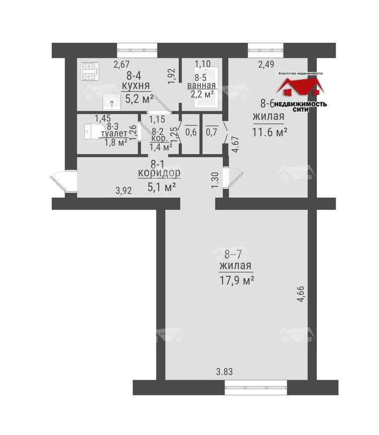 Купить 2-комнатную квартиру в Орше, ул. Станционная, д. 1, 20000 USD, код: 947306 - фото 6